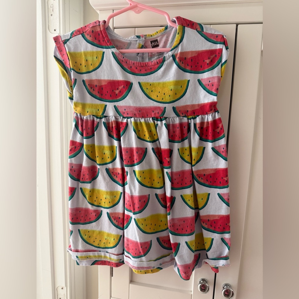 Tea Collection watermelon dress, 3T, EUC
